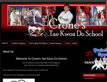 Tablet Screenshot of cronestaekwondo.com